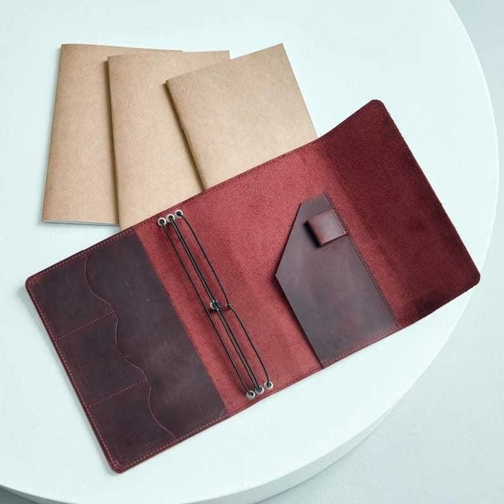 Vintage Leather Journal Notebook - Vintage A5 Notizbuch-Organizer, lose Blätter, kompakter