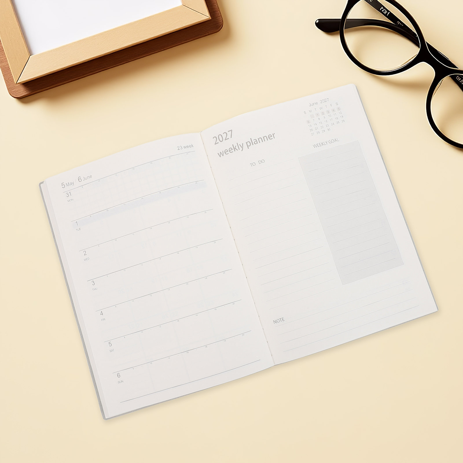 A5 Spiral Dotted Grid Notebook - 2027 Professionelles Planer-Notizbuch A5 Spiralgebunden mit