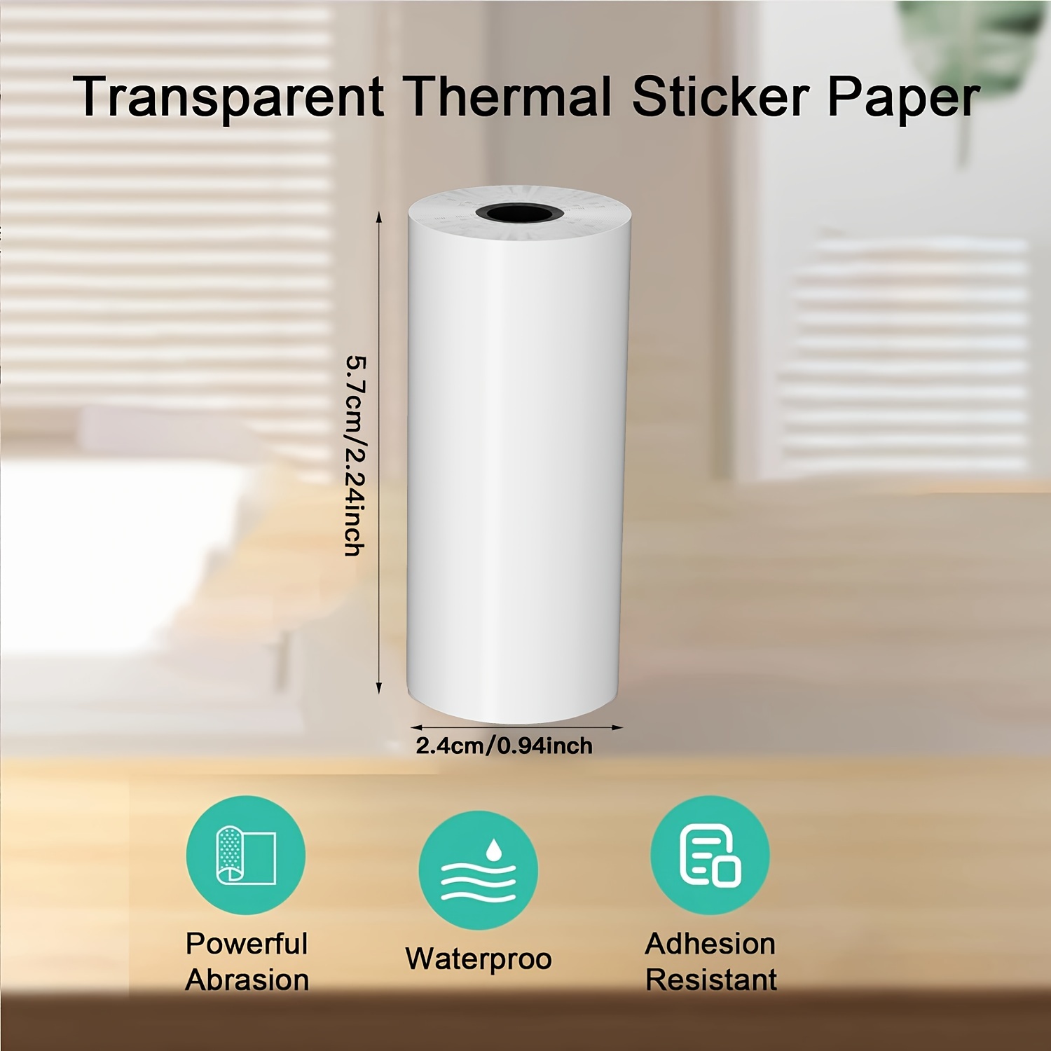 2/4/8 Rollen transparentes, se – Mini Pocket Thermal Printer Paper Roll Bewertung und Preis